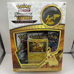 Pokemon TCG Shining Legends Pikachu Pin Collection, Sealed, 2017 - Image 1
