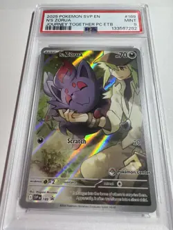 Pokemon Center Promo #189 N's Zorua PSA 9 - Image 1