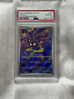 Pokemon TCG Gastly Illustration Rare 177/162 PSA 10 Temporal Forces - Image 1