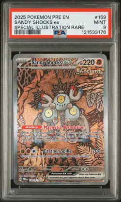 2025 POKEMON PRE EN-PRISMATIC EVOLUTIONS #159 SANDY SHOCKS EX PSA 9 - Image 1