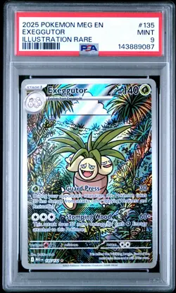 2025 POKEMON MEG EN-MEGA EVOLUTION ILLUSTRATION RARE #135 EXEGGUTOR PSA 9 - Image 1