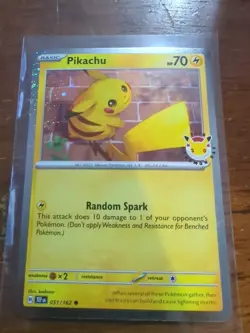 Pikachu 051 /162 Stamped 2026 Pokemon Day 30 Promo TCG - NM - Image 1
