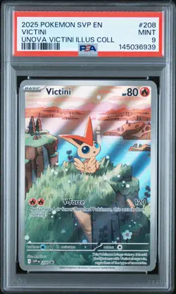 2025 POKEMON SVP VICTINI ILLUSTRATION COLLECTION #208 VICTINI PSA 9 - Image 1