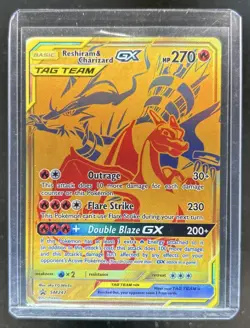 2016-19 Pokemon SM Black Star Promos Reshiram & Charizard Tag Team #SM247 - Image 1