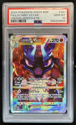 2023 Pokemon SWSH Black Star Promos Lucario VST #SWSH291 PSA 10 GEM MINT - Image 1