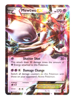 Mewtwo EX 62/162 XY Breakthrough Ultra Rare Holo Pokemon LP - Image 1