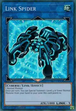 YUGIOH Link Spider YS17-EN043 1st edition Super Rare Near-Mint NM - Image 1