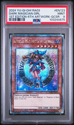 2024 YU-GI-OH! RA03-QUARTER CENTURY BONANZA #EN123 DARK MAGICIAN GIRL PSA 9 - Image 1