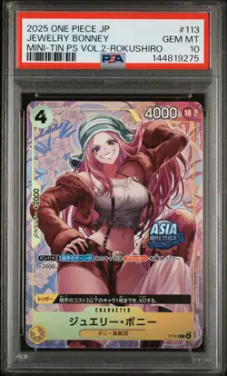 Jewelry Bonney 113 One Piece Mini-Tin Pack Set Vol.2 ROKUSHIRO GEM MINT PSA 10 - Image 1
