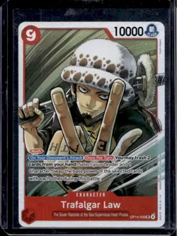 2026 One Piece Azure Sea's Seven Trafalgar Law Super Rare #OP14-009 - Image 1