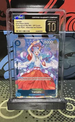Yamato SR Op13-054 CGC 10 PRESTINE One Piece 2025 Carrying On His Will - Image 1
