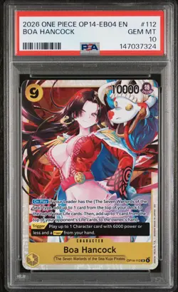 2026 ONE PIECE OP14-EB04-THE AZURE SEA'S SEVEN #112 BOA HANCOCK PSA 10 - Image 1