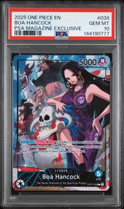 2025 ONE PIECE PROMOS PSA MAGAZINE EXCLUSIVE #038 BOA HANCOCK PSA 10 - Image 1