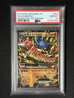 Pokemon Card Japanese M Lucario EX RR XY3 Furious Fists 053/096 PSA10 - Image 1