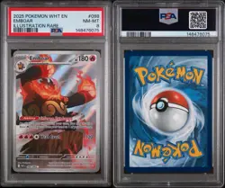 Pokemon TCG Emboar Full Art White Flare English Card 098/086 PSA 8 - Image 3