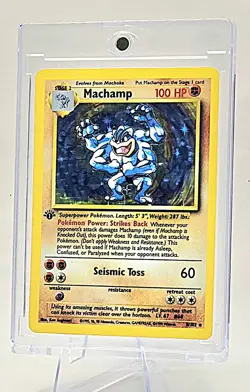 Pokemon TCG Machamp Holo 1st Edition Rare Card Base Set 8/102, Stage 2 - Image 2