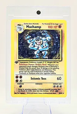 Pokemon TCG Machamp Holo 1st Edition Rare Card Base Set 8/102, Stage 2 - Image 3