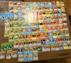 Massive Pokemon Japanese (Pocket Monsters) Vintage Card Lot 153 Total Cards - Image 1