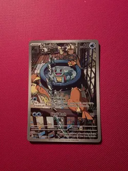 Pokemon TCG Squirtle Stellar Crown Illustration Card 148/142 Near Mint Condition - Image 2