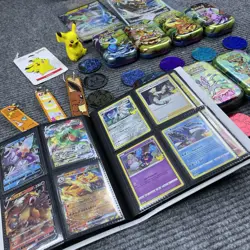 Pokemon Terastal Festival Lot 92 Card Binder Eeveelution Tins Coins Etc - Image 4