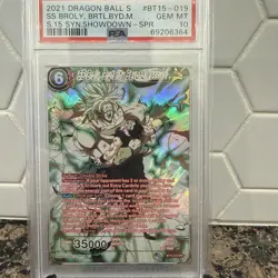 Dragon Ball Super Card TCG SS Broly Brutality GOLD Foil SPR BT15-019 PSA 10 - Image 1