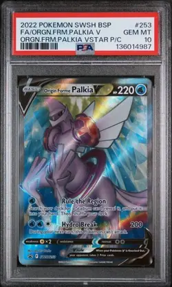 Origin Forme Palkia V SWSH253 SWSH: Sword & Shield Promo Cards Holo PSA 10 Gem - Image 1