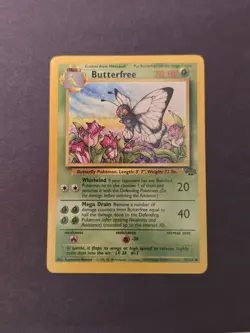 Pokemon TCG Jungle Butterfree #33/64 Uncommon Card, Vintage LP Condition - Image 1