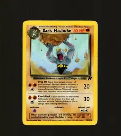 Pokemon TCG Dark Machoke Team Rocket Uncommon 40/82 60 HP English Card - Image 1