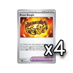 4x Brave Bangle 080/086 White Flare English Pokemon Card Non Foil x4 - Image 1