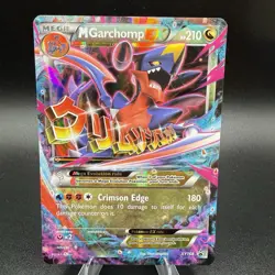 2016 Pokemon MEGA GARCHOMP EX Black Star Promo HOLO Foil Rare XY Set Card #XY168 - Image 1