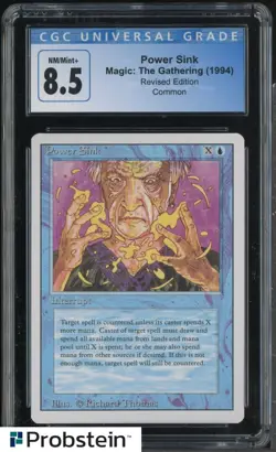 1994 MTG Magic The Gathering Revised Edition Power Sink CGC 8.5 NM-MT+ - Image 1
