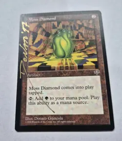 GOLD Signed UNPLAYED Moss Diamond Mirage Donato Giancola MTG Magic - Image 1