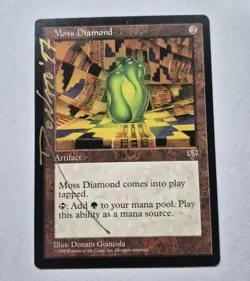 GOLD Signed UNPLAYED Moss Diamond Mirage Donato Giancola MTG Magic - Image 2