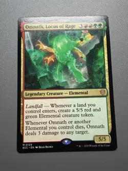 Omnath, Locus of Rage M 0129 Regular Lorwyn Eclipsed Commander MTG NM - Image 1
