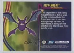 Crobat Foil Topps Pokemon TV Animation Edition Johto Series 1 #169 2001 - Image 2