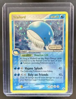 2006 Pokemon EX Legend Maker Wailord Holo #14/92 - Image 1