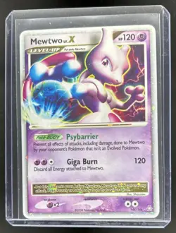 2008 Pokemon Diamond & Pearl Legends Awakened Mewtwo LV.X Holo #144/146 - Image 1
