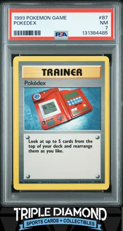 1999 Pokemon Game #87 Pokedex Trainer PSA 7 NM R470 - Image 1