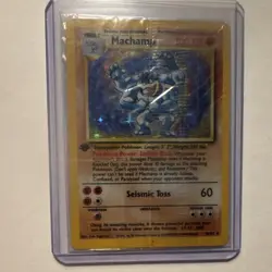 Pokemon Machamp Holo Rare Unlimited Base Set 8/102 100 HP 1999 Card - Image 1