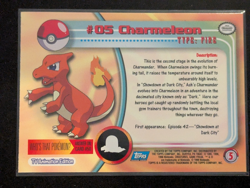 Charmeleon #05, Pokemon TCG Blue Logo Topps TV Animation Edition, Reg, - Image 2