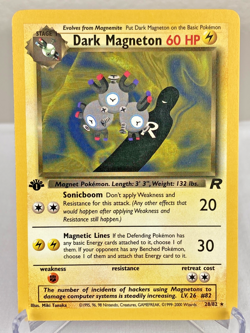 Dark Magneton 28/82 Team Rocket Set Rare Pokemon Card 1st Edition - Near Mint - Image 1