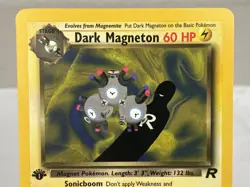 Dark Magneton 28/82 Team Rocket Set Rare Pokemon Card 1st Edition - Near Mint - Image 3