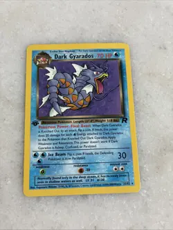 Pokemon TCG Dark Gyarados 25/82 1st Edition Team Rocket Non-Holo Rare - Image 1