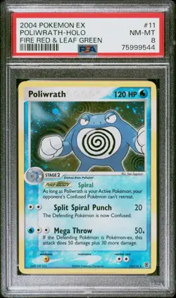 2004 Pokemon EX Fire Red Leaf Green Poliwrath holo 11/112 PSA 8 NM-Mint 75999544 - Image 1