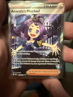 Pokemon TCG Acerola's Mischief 165/132 Mega Evolutions Full Art Holo Near Mint - Image 1