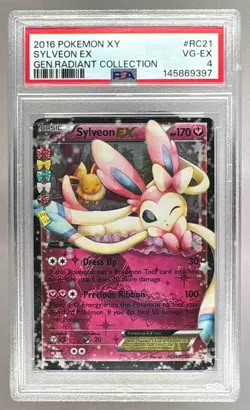145869397 Sylveon EX 2016 Pokemon Generations Radiant #RC21 Holo PSA 4 - Image 1