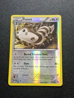 2014 POKEMON RARE FURRET 82/106 - XY FLASHFIRE REVERSE HOLO Lightly Played - Image 1