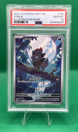 Pokemon TCG Zorua 142/086 Illustration Rare White Flare PSA 10 GEM MINT 💎 - Image 1
