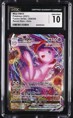 ‼MEW VMAX 269/264 FUSION STRIKE SECRET ALT ART POKEMON GRADE 10! SHIPS FAST💨 - Image 1