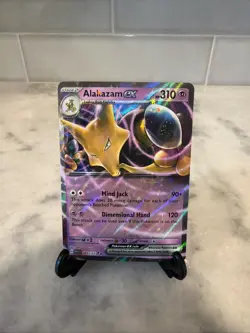 Alakazam Ex 65/165 Scarlet & Violet 151 Cosmic Holo Rare Pokemon TCG NM+ MINT - Image 1
